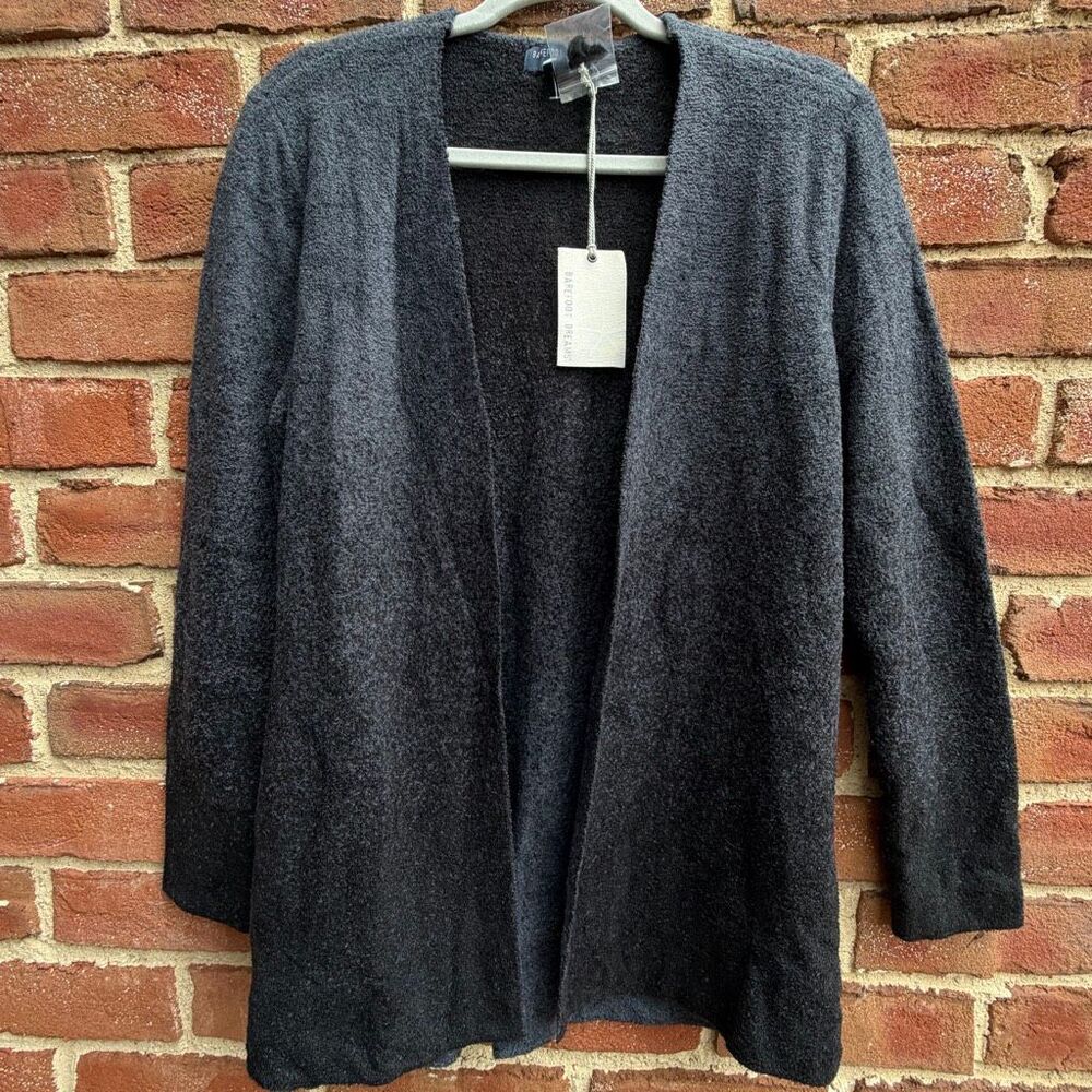 Barefoot Dreams Women's CozyChic Lite Confetti Cardigan indigo black M NWT
